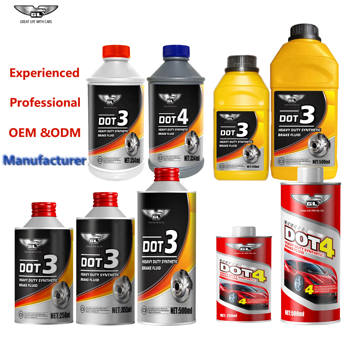 Brake Oil Properties High Quality Glycol Based Excellent Compatibility Dot 3 & 4 Brake Fluid